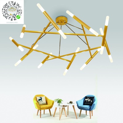 北歐風格創(chuàng)意餐廳燈具簡約樣板黑色后現代網紅客廳吊燈臥室個性燈