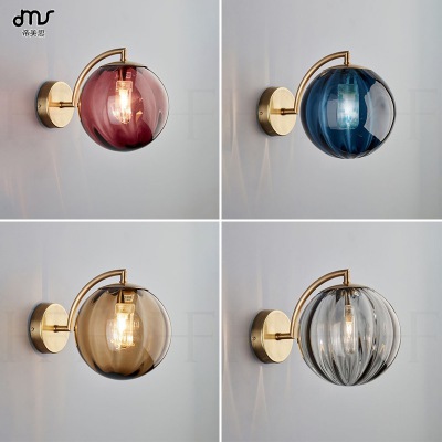 DMS-BY-2099 玻璃壁燈北歐簡約創(chuàng)意臥室床頭燈書房樣板間壁燈