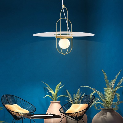 后現(xiàn)代樣板房裝修設(shè)計(jì)臥室書房藝術(shù)大堂簡約吊燈